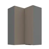 Horní rohová skříňka Aria ANT 60x60 GN-90 2F (90°) Barva korpusu: Antracit, Barva dvířek: TA - Sandgrau AFM
