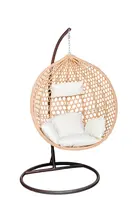 Svetlohnedé závesné kreslo TROPIKAL so stojanom