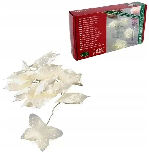 LED svetelná reťaz BUTTERFLY 5 m biely