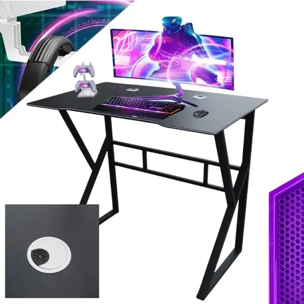 Herní počítačový stůl GAMER STL20CZ 100x60 cm černý