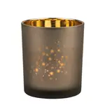 Zlatý skleněný svícen STAR