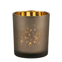 Zlatý skleněný svícen STAR