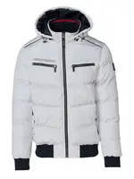 KOROSHI Zimná bunda  námornícka modrá / šedobiela