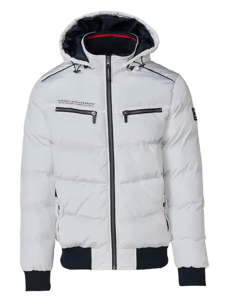 KOROSHI Zimná bunda  námornícka modrá / šedobiela