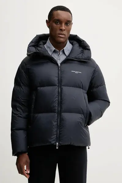 Péřová bunda Armani Exchange černá barva, zimní, XM001115 AF16589