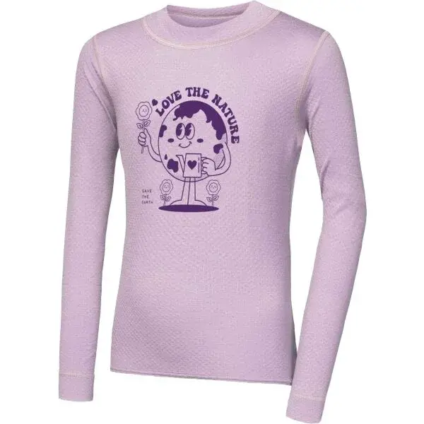 Sensor MERINO DF PLANET Detské funkčné tričko, fialová, veľkosť