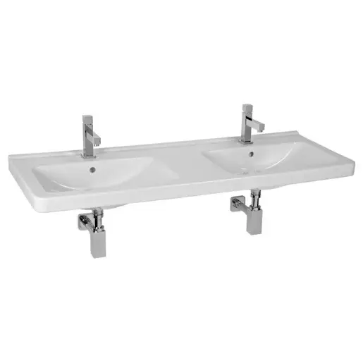 Jika Cubito dvojumývadlo 130x48,5 cm dva otvory pre batériu h8144200001041 1442.0.000.104.1