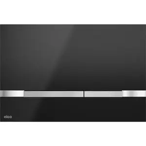 Ovládacie tlačidlo Alca nerez čierna lesk STRIPE-BLACK