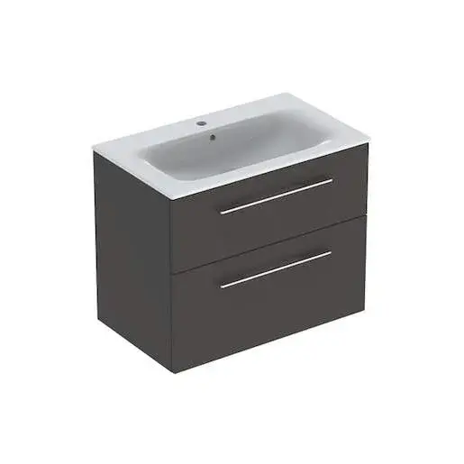 Geberit Selnova kúpeľňová skrinka s umývadlom 80x50,2x65,2 cm v dekore láva mat 501.241.00.1