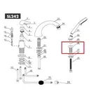 Ceramia S-Line - průchodka sprchové hadice - set NDSL24228