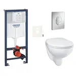 Závesný wc set do ľahkých stien / predstenová montáž GROHE Bau Ceramic SIKOGRSBAUSAP00