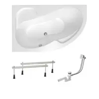 Asymetrická vaňa Laguna Fortuna Plus 170x100 cm akrylát ľavá SIKOFO1700LAPN