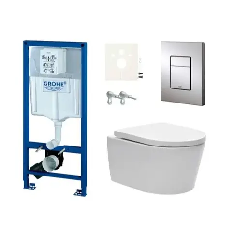 Cenovo zvýhodnený závesný WC set Grohe do ľahkých stien / predstenová montáž + WC SAT Brevis SIKOGRSBR1S