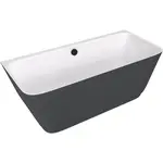 Polysan Skylla voľne stojaca vaňa 169x75 cm liaty mramor ľavá aj pravá biela/antracit bilá/antracit 72430.52