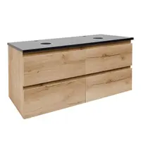 Kúpeľňová skrinka s krycou doskou SAT B-Way 119x50x45 cm dub matný BWAY2120OAKZ