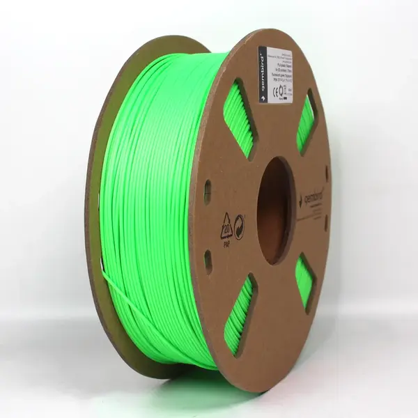 Gembird 3DP-PLA1.75-01-FG, 3D filament, PLA, 1,75mm, 1000g, fluorescentní, Zelený (Green)