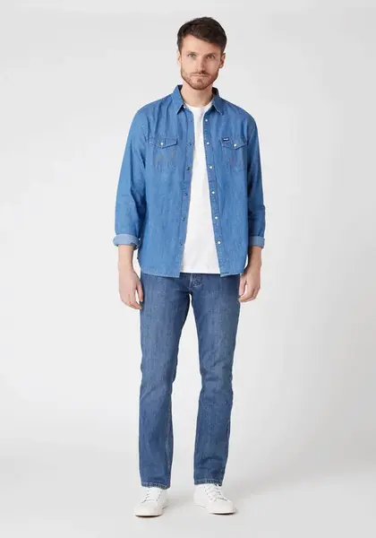 Pánské džíny WRANGLER W10GM614V REGULAR MID STONE Velikost: 34/32