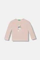 Dětské bavlněné tričko s dlouhým rukávem United Colors of Benetton