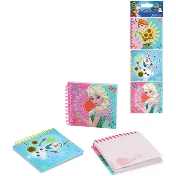 Disney Zápisník FROZEN 3ks 2x-MOVEO