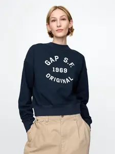 GAP Dámská Crop mikina Americana 729494-03 Velikost: XXL