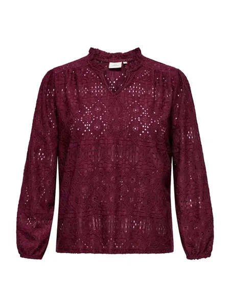 ONLY Carmakoma Blúzka 'CARLUZIA'  vínovo červená