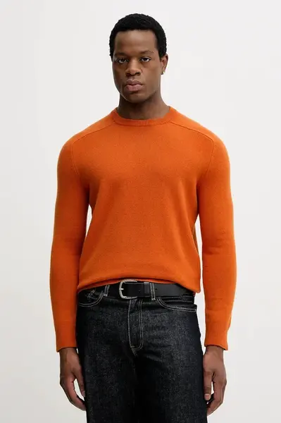 Vlněný svetr United Colors of Benetton pánský, červená barva, 1006U108W