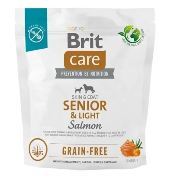 Brit Care Dog Grain-free Senior & Light Salmon 1 kg | Granule pro psy