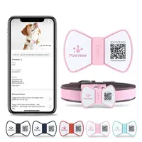 PawView chytrá známka pro psy pánský motýlek - růžová