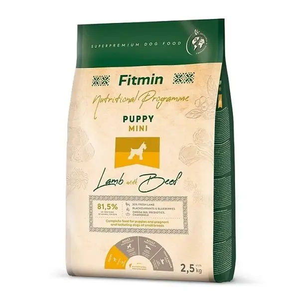 Fitmin Dog Mini Puppy Lamb With Beef 2,5 kg | Granule pro psy