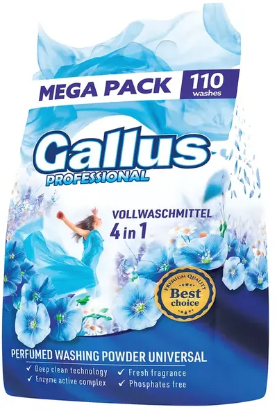GALLUS prací prášok Universal 4v1 6,6kg / 120 praní