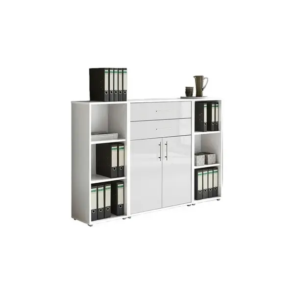 MID.YOU SKŘÍŇ NA ŠANONY, bílá, vysoce lesklá bílá, 172,6/113,6/33 cm