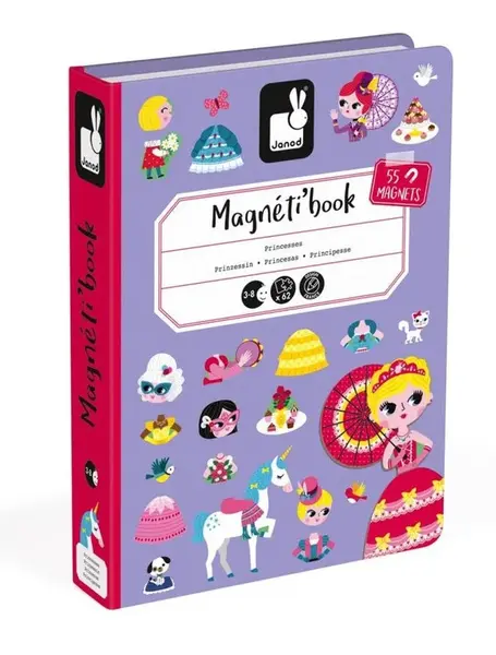 Magnetická kniha - skladačka Princezné