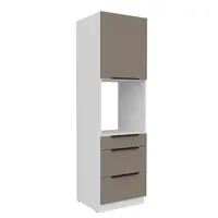 Vysoká skříňka pro vestavnou troubu Aria 60 DPS-210 3S 1F - Premium Box Barva korpusu: Bílá, Barva dvířek: TA - Sandgrau AFM