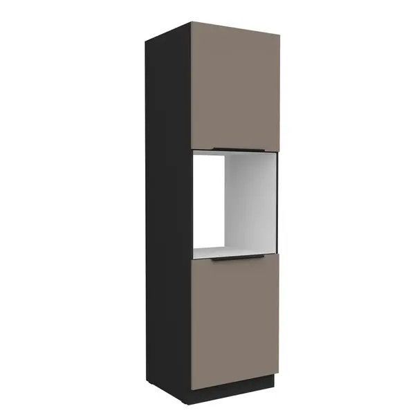 Vysoká skříňka pro vestavnou troubu Aria 60 DP-210 2F Barva korpusu: Bílá, Barva dvířek: TA - Sandgrau AFM