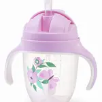 Babyono Nekapající hrneček se zatíženým brčkem , 240 ml, lila