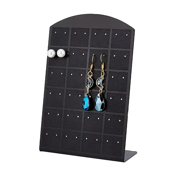 Arch Shaped Acrylic 48-Hole Earring Display Stands