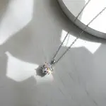 925 Sterling Silver Pave Clear Cubic Zirconia Flat Round Pendant Necklaces