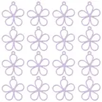 50Pcs Hollow Spray Painted Alloy Pendants