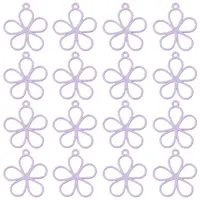 50Pcs Hollow Spray Painted Alloy Pendants