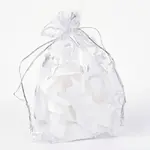 Heart Printed Organza Bags