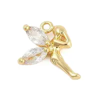 Rack Plating Brass Micro Pave Cubic Zirconia Pendants