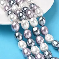 Electroplated Shell Pearl Beads Strands
