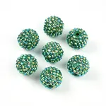 Chunky Resin Rhinestone Bubblegum Ball Beads