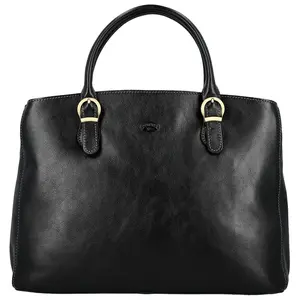 Dámská kožená kabelka do ruky černá - Katana Siara