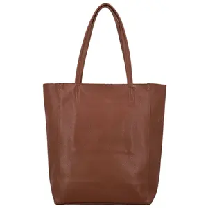 Dámská kožená kabelka na rameno hnědá - Delami Vera Pelle Saniela