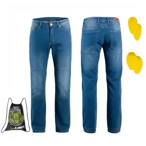 Pánské moto jeansy W-TEC Davosh modrá 6XL