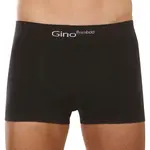 Gino Pánské boxerky bambusové bezešvé černé (53004) S