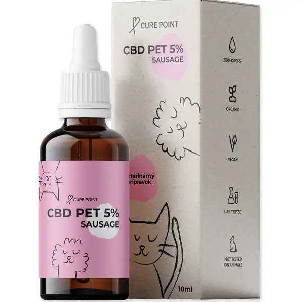 Cure Point CBD Pet 5% klobása olej 10 ml