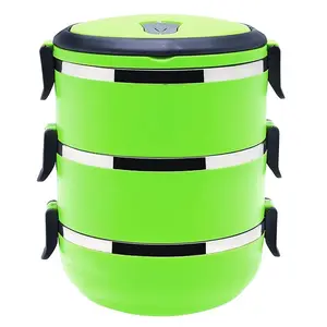 Box jídelní 3-patrový-2.1l. green.