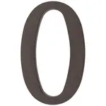 Číslica 0 plastová hnedá 18 cm